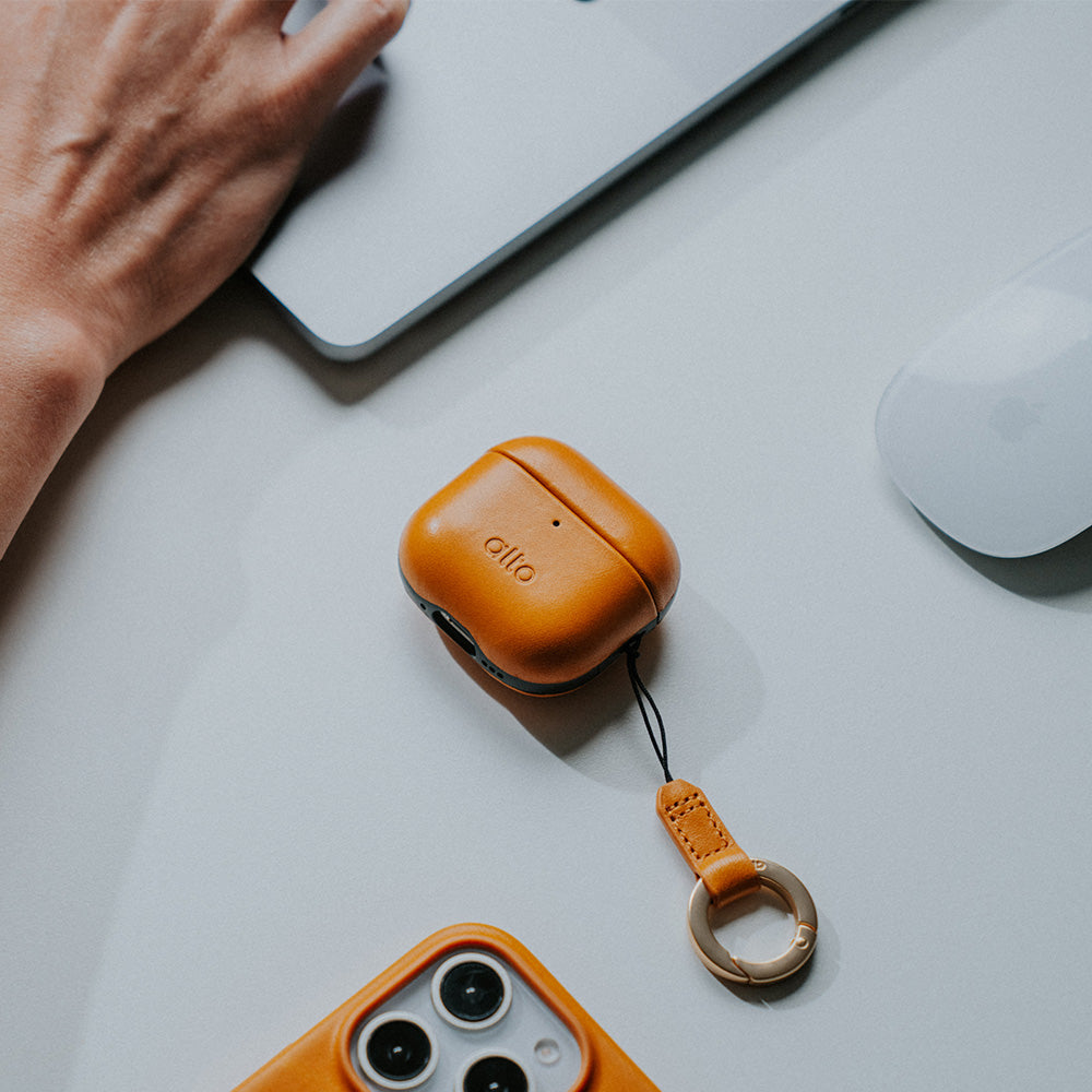 AirPods 4 Leather Case - Caramel Brown