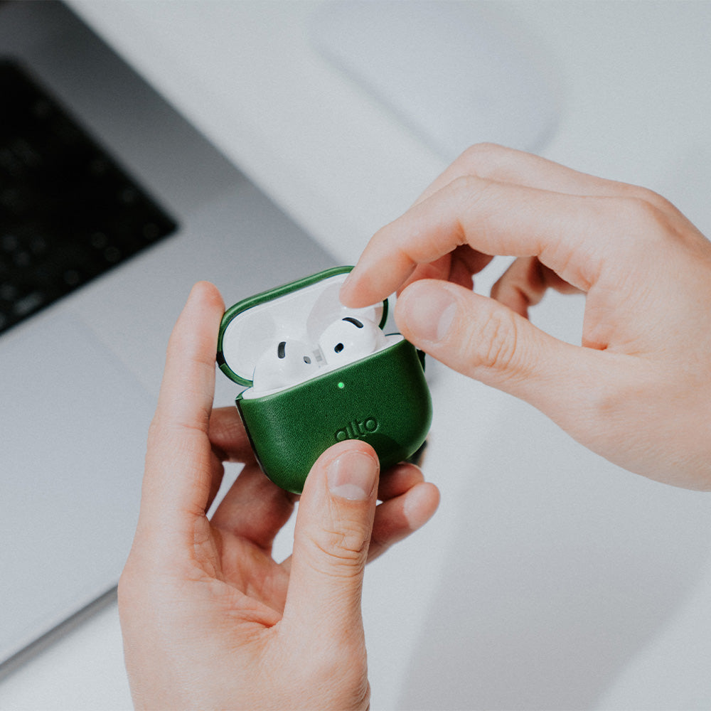 AirPods 4 Leather Case - Forest Green