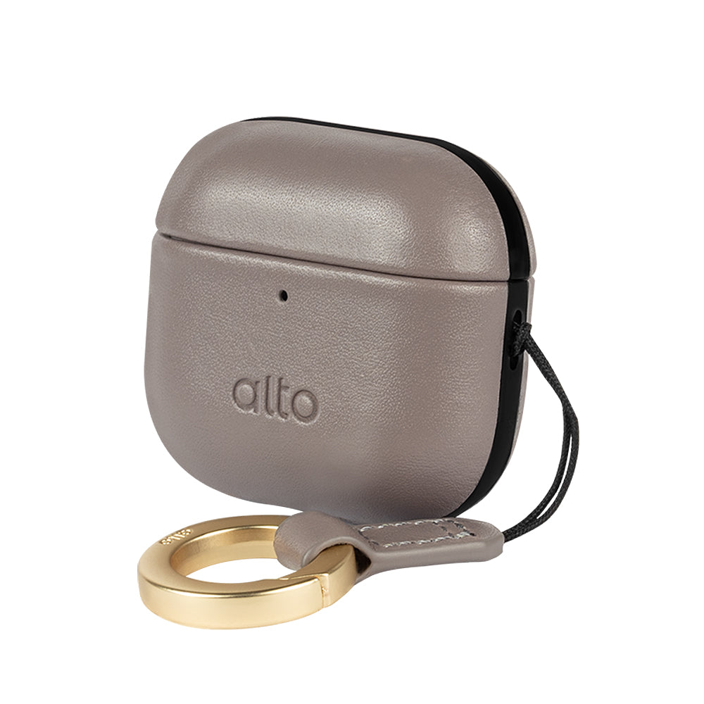 AirPods 4 Leather Case - Cement Gray