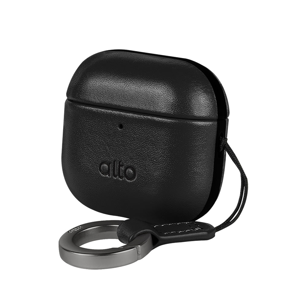 AirPods 4レザーケース - レイヴンブラック