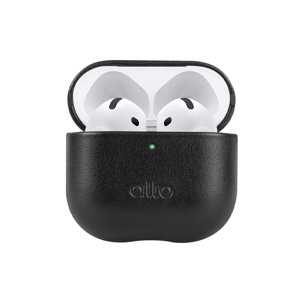 AirPods 4レザーケース - レイヴンブラック