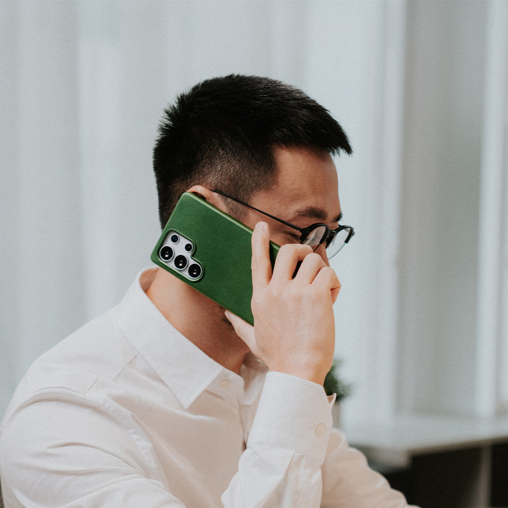 Samsung Galaxy S25 Ultra Clop MagSafe Leather Case - Forest Green