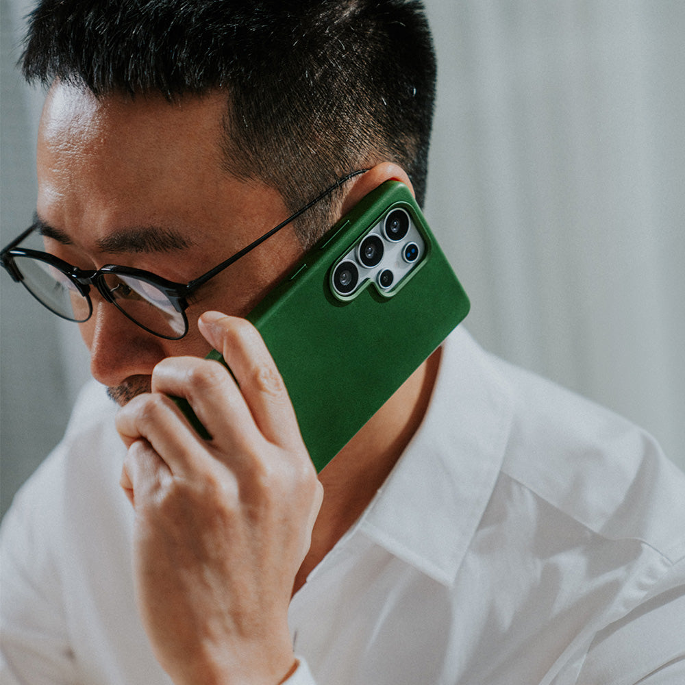 Samsung Galaxy S25 Ultra Clop MagSafe Leather Case - Forest Green