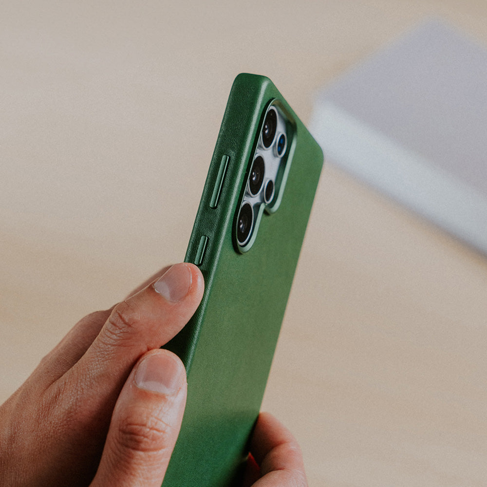 Samsung Galaxy S25 Ultra Clop MagSafe Leather Case - Forest Green