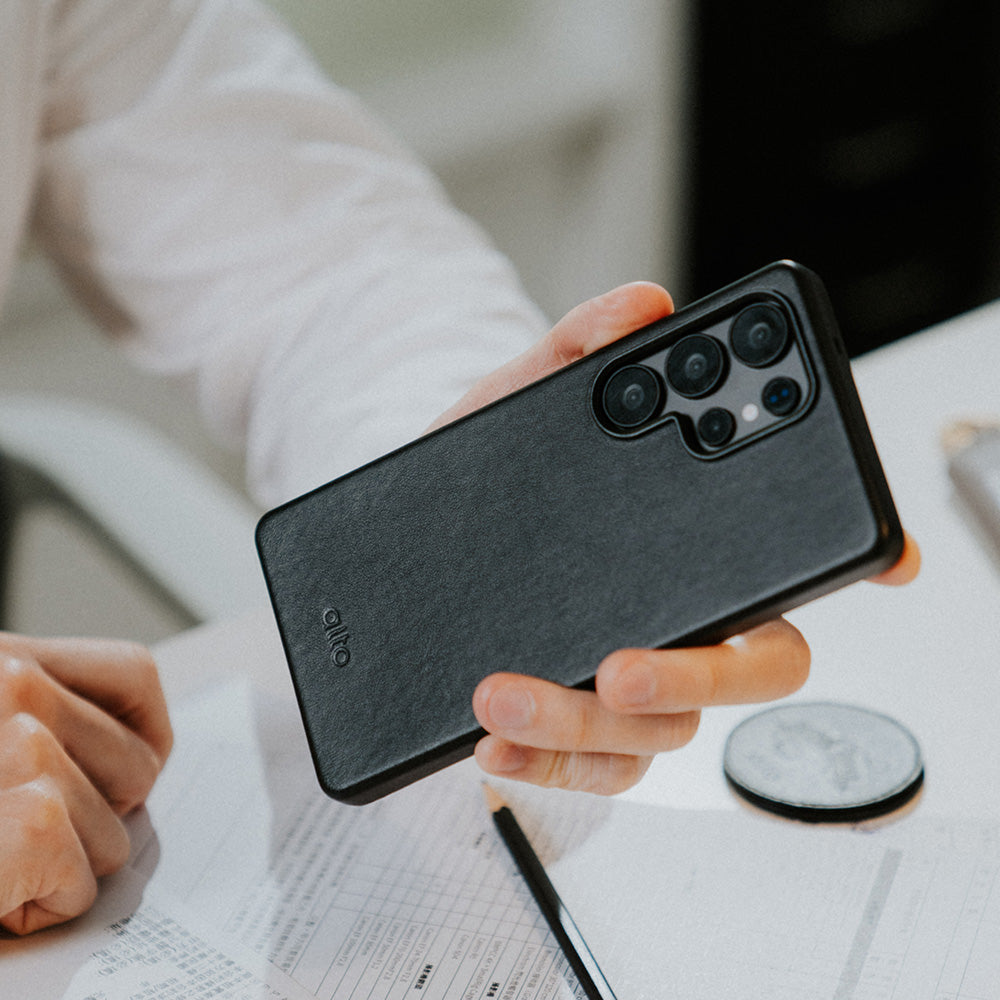 Samsung Galaxy S25 Ultra Clop MagSafe Leather Case - Raven Black