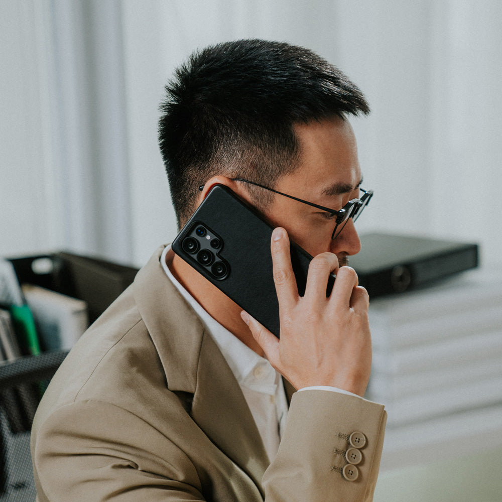 Samsung Galaxy S25 Ultra Clop MagSafe Leather Case - Raven Black