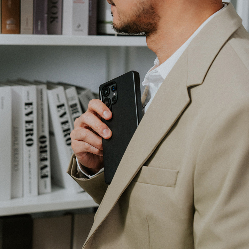 Samsung Galaxy S25 Ultra Clop MagSafe Leather Case - Raven Black