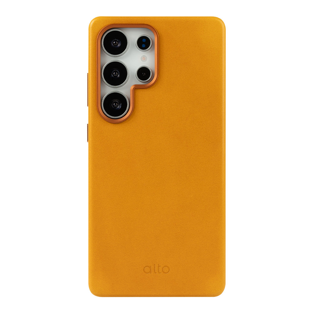 Samsung Galaxy S25 Ultra Clop MagSafe Leather Case - Caramel Brown