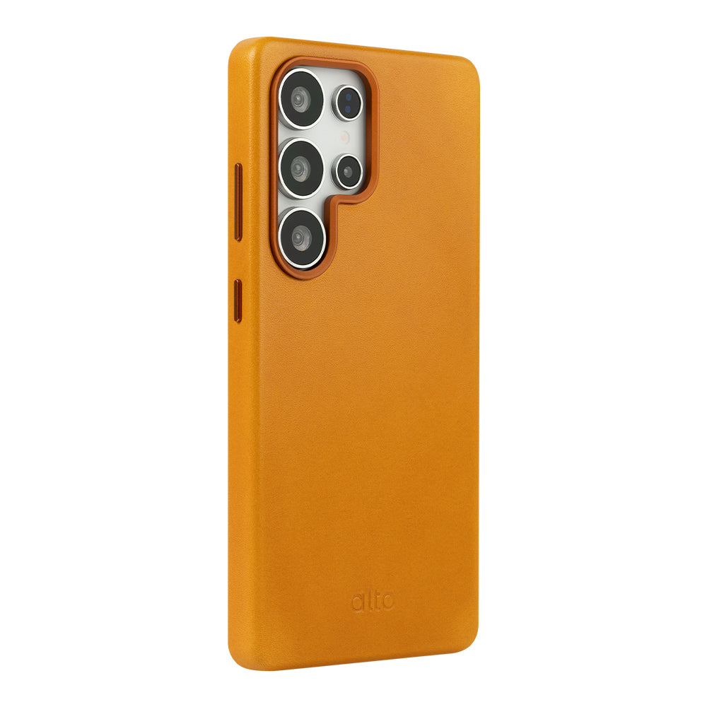 Samsung Galaxy S25 Ultra Clop Magsafe Leather Case -Caramel Brown