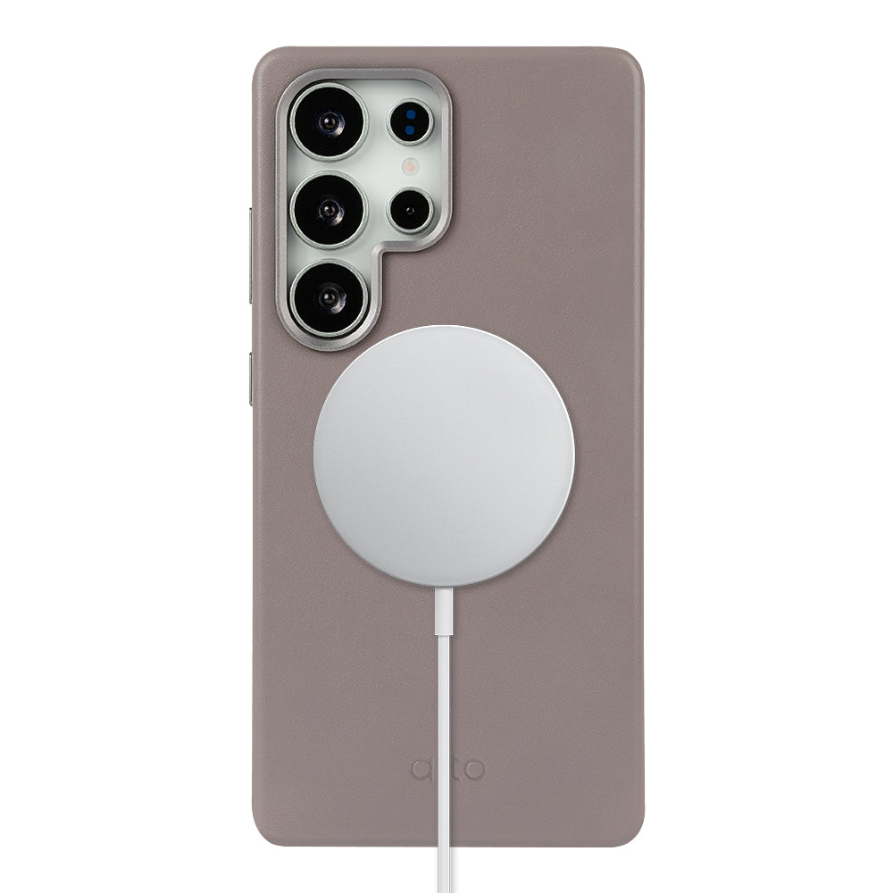 Samsung Galaxy S25 Ultra Clop MagSafe Leather Case - Cement Gray