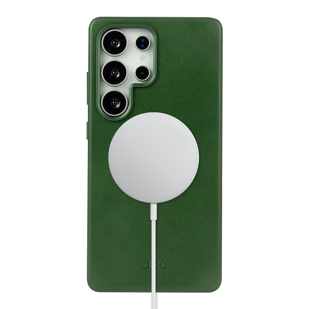 Samsung Galaxy S25 Ultra Clop MagSafe Leather Case - Forest Green