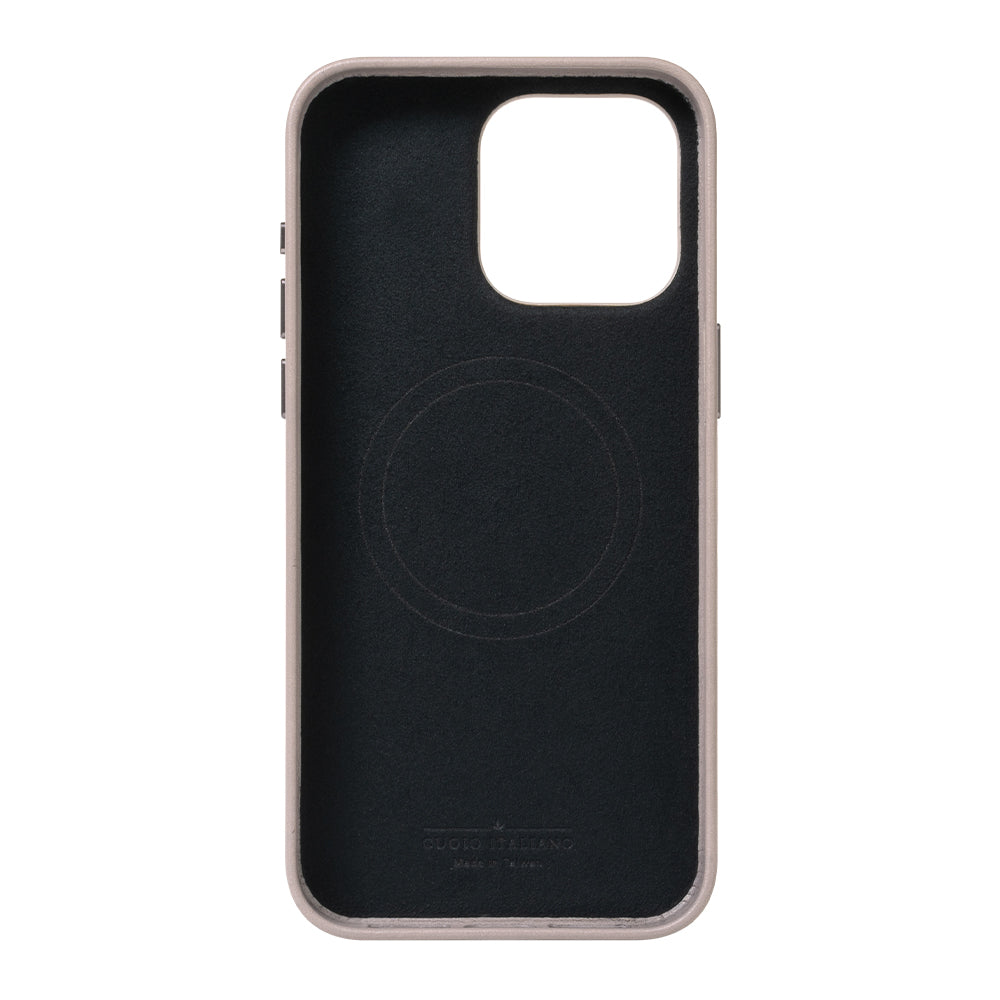 iPhone 15 Series Clop MagSafe Leather Case -  Cement Gray