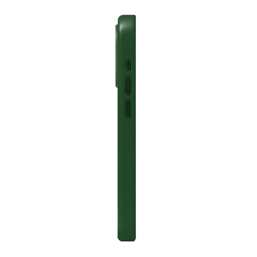 iPhone 15 Series Clop MagSafe Leather Case - Forest Green