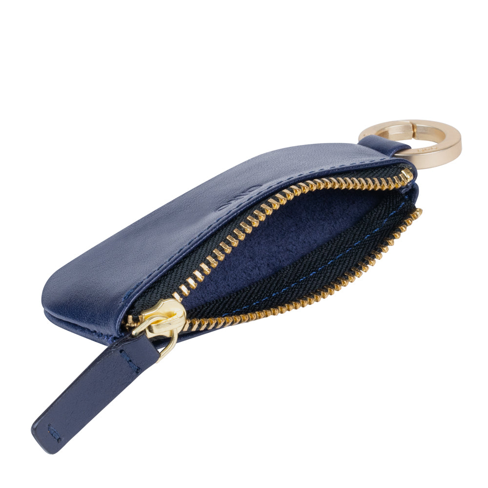 Leather Coin Pouch – Navy Blue