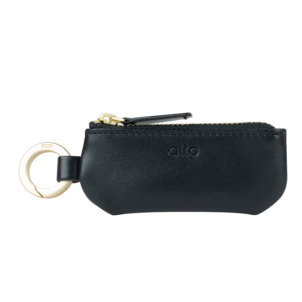 Leather Coin Pouch – Raven Black