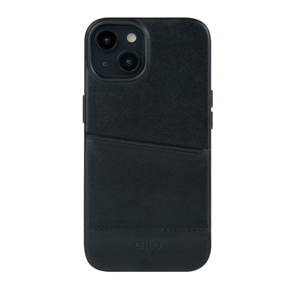 iPhone 14 Series Metro Leather Wallet Case  - Raven Black