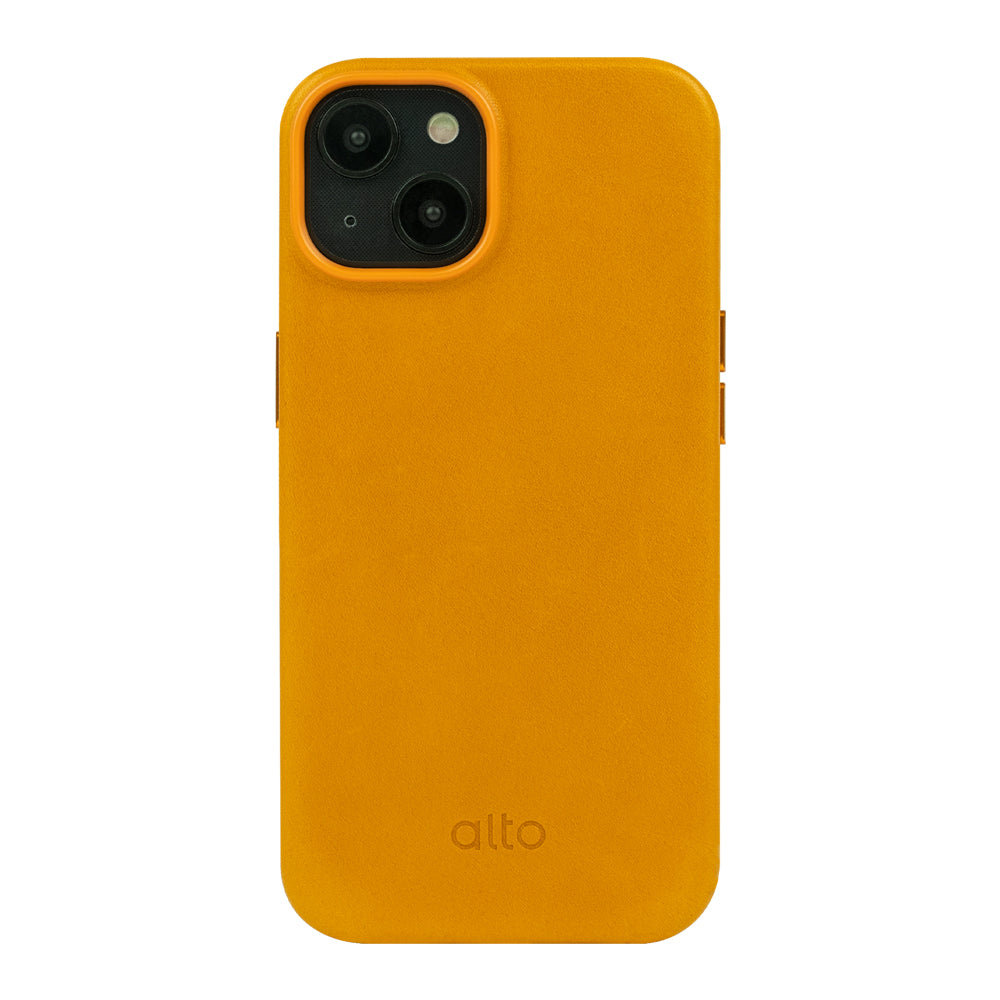 iPhone 14シリーズオリジナルドロップ保護革ケース - キャラメルブラウン