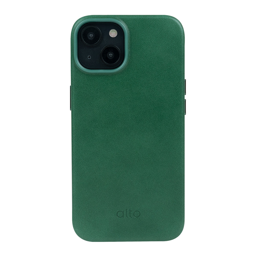 iPhone 14 Series Original Drop Protective Leather Case - Forest Green