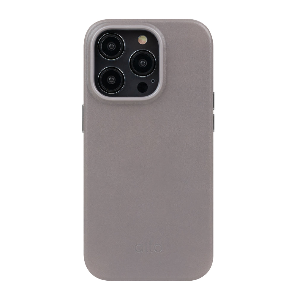 iPhone 14 Series Original Drop Protective Leather Case -  Cement Gray