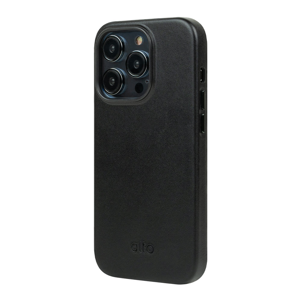 iPhone14シリーズオリジナルドロップ保護革ケース-RavenBlack