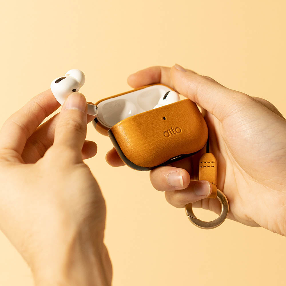 AirPods Pro 2レザーケース - キャラメルブラウン