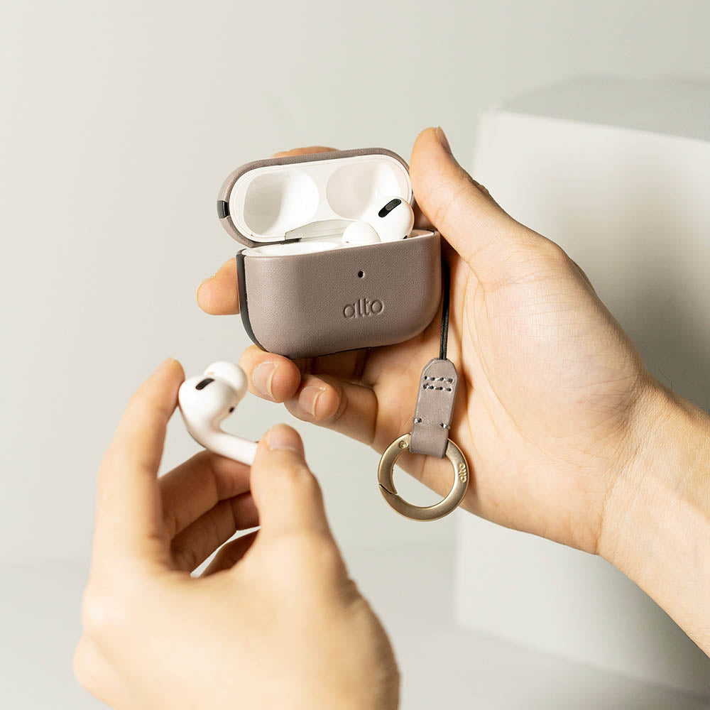 AirPods Pro 2 Leather Case  - Cement Gray