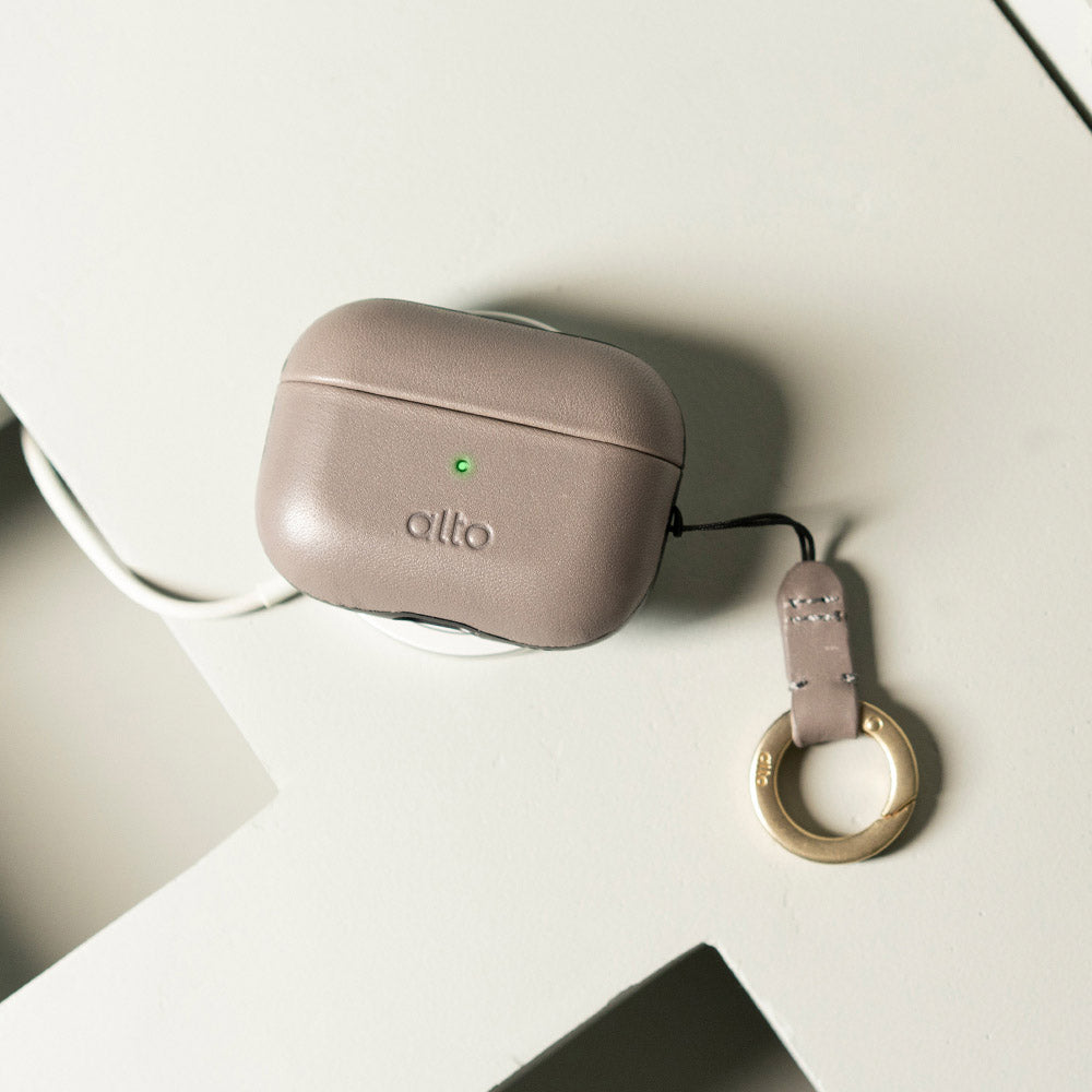 AirPods Pro 2 Leather Case  - Cement Gray