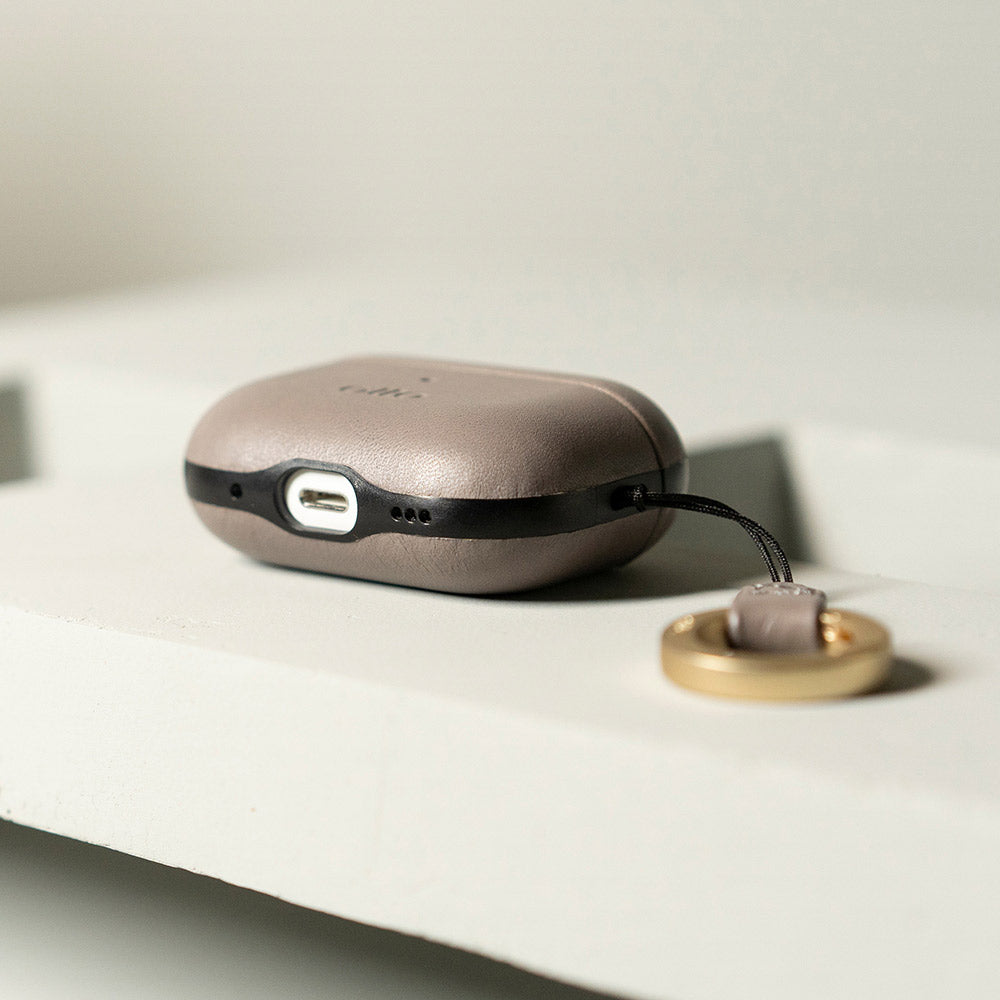 AirPods Pro 2 Leather Case  - Cement Gray