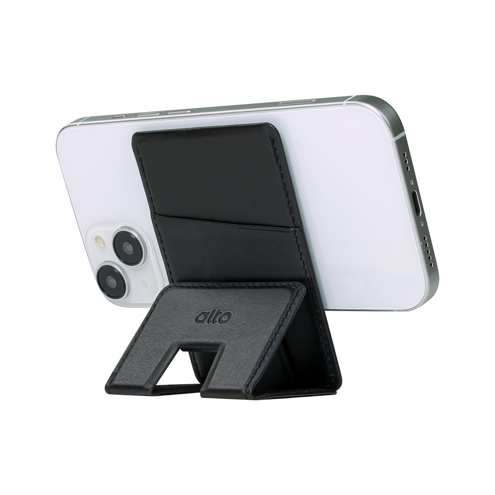 Magnetic Wallet & Stand - Raven Black