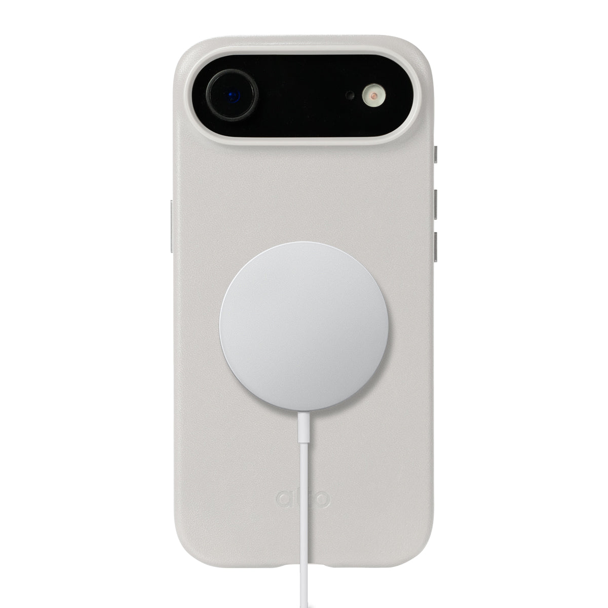 iPhone 17 Air - Clop Magnetic Leather Case - Forst White