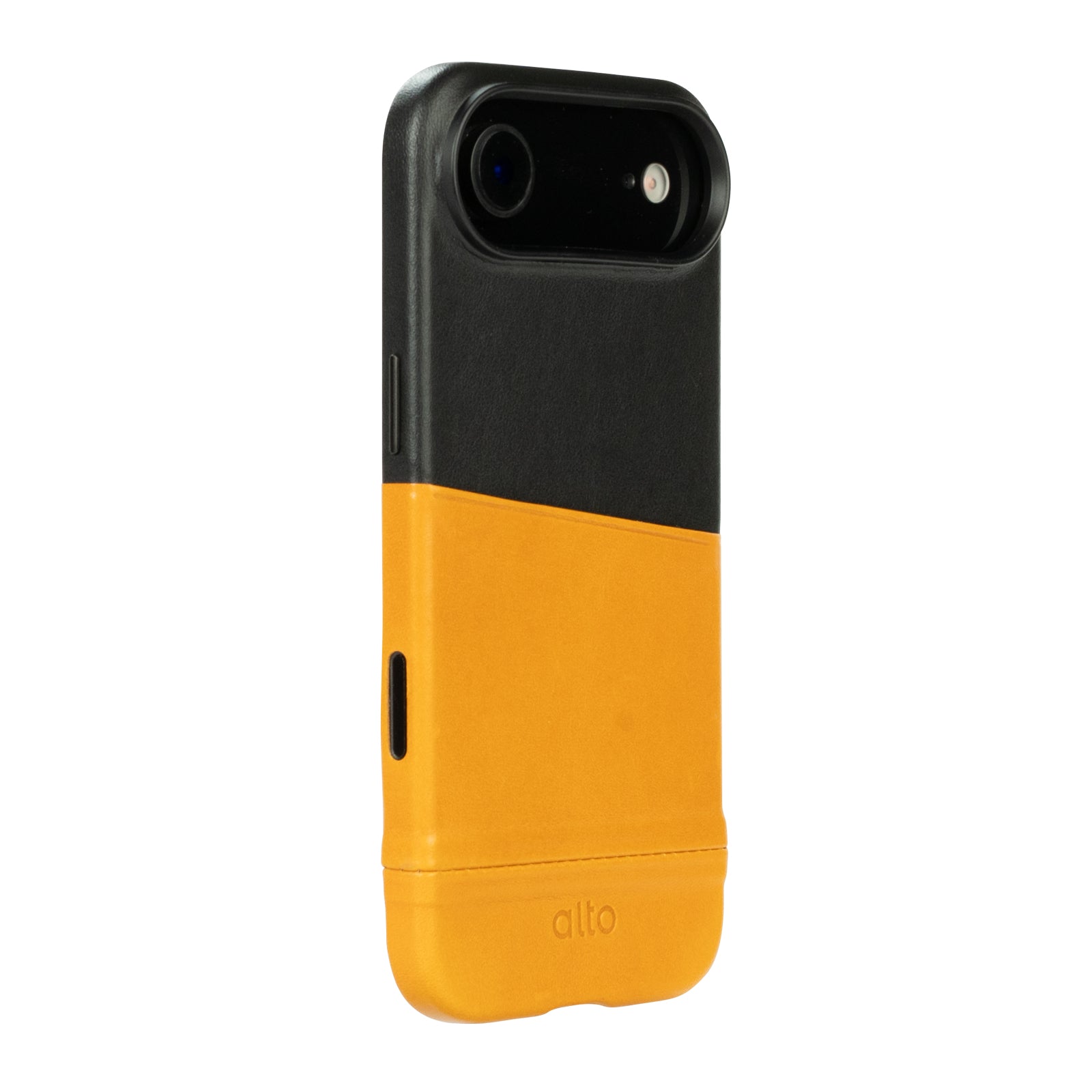 iPhone 17 Air - Metro Leather Wallet Case - Caramel brown/Raven black