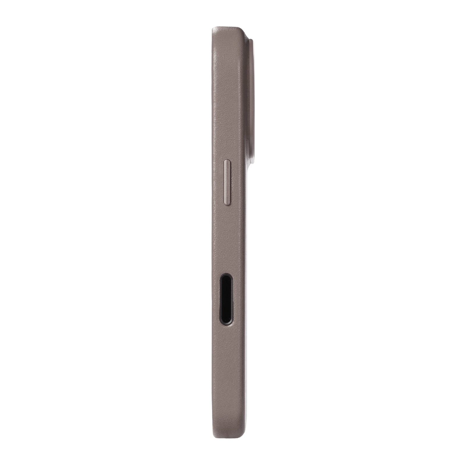 iPhone 17 Pro - Clop Magnetic Leather Case - Cement Gray