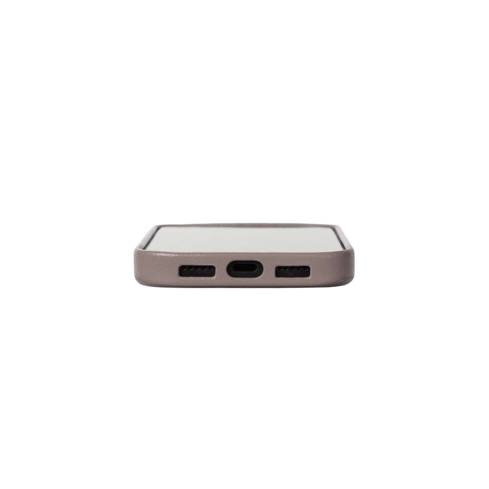 iPhone 17 Pro - Clop Magnetic Leather Case - Cement Gray
