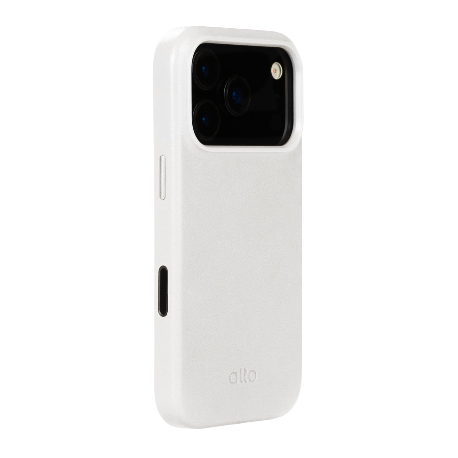 iPhone 17 Pro - Clop Magnetic Leather Case - Forst White