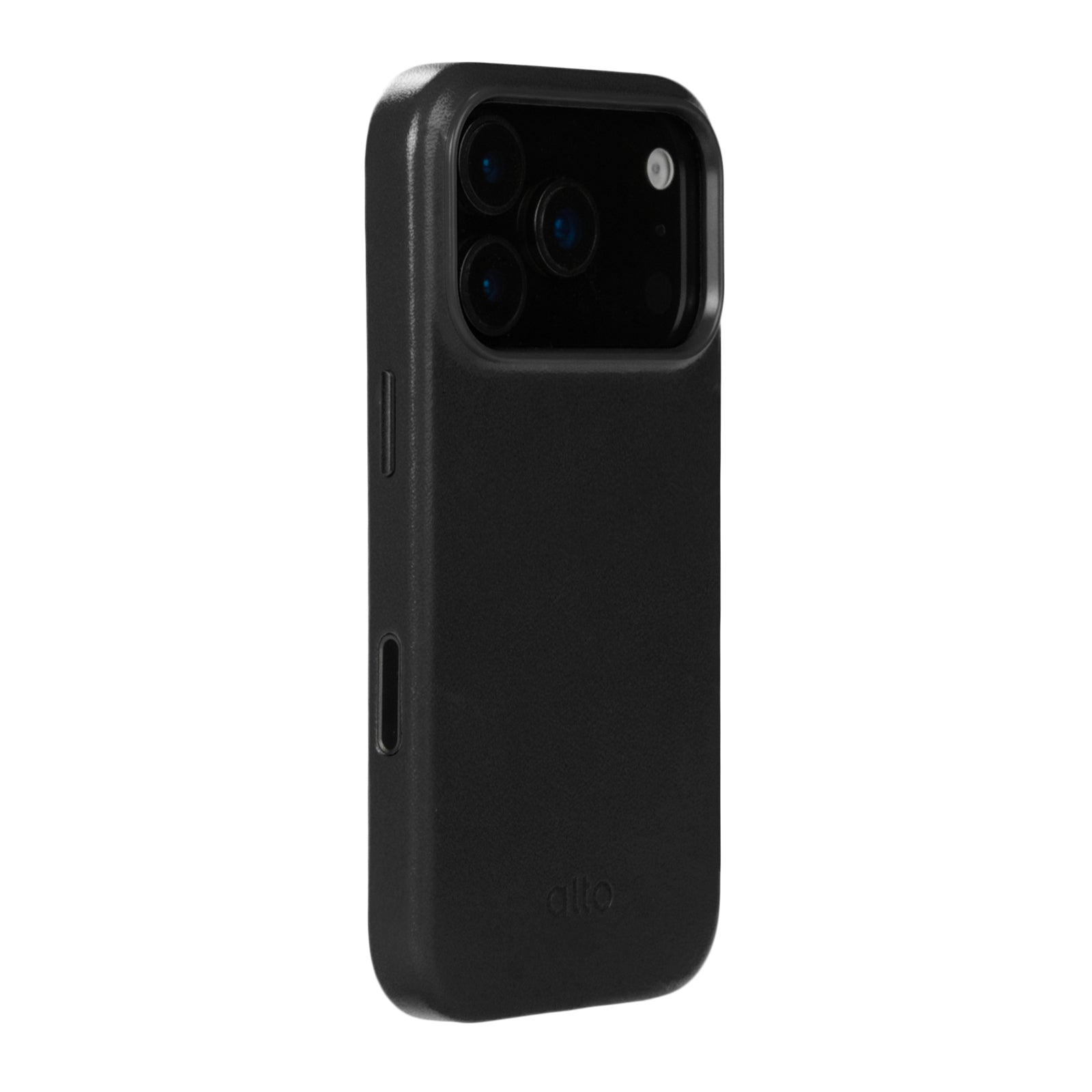 iPhone 17 Pro - Clop Magnetic Leather Case - Raven Black