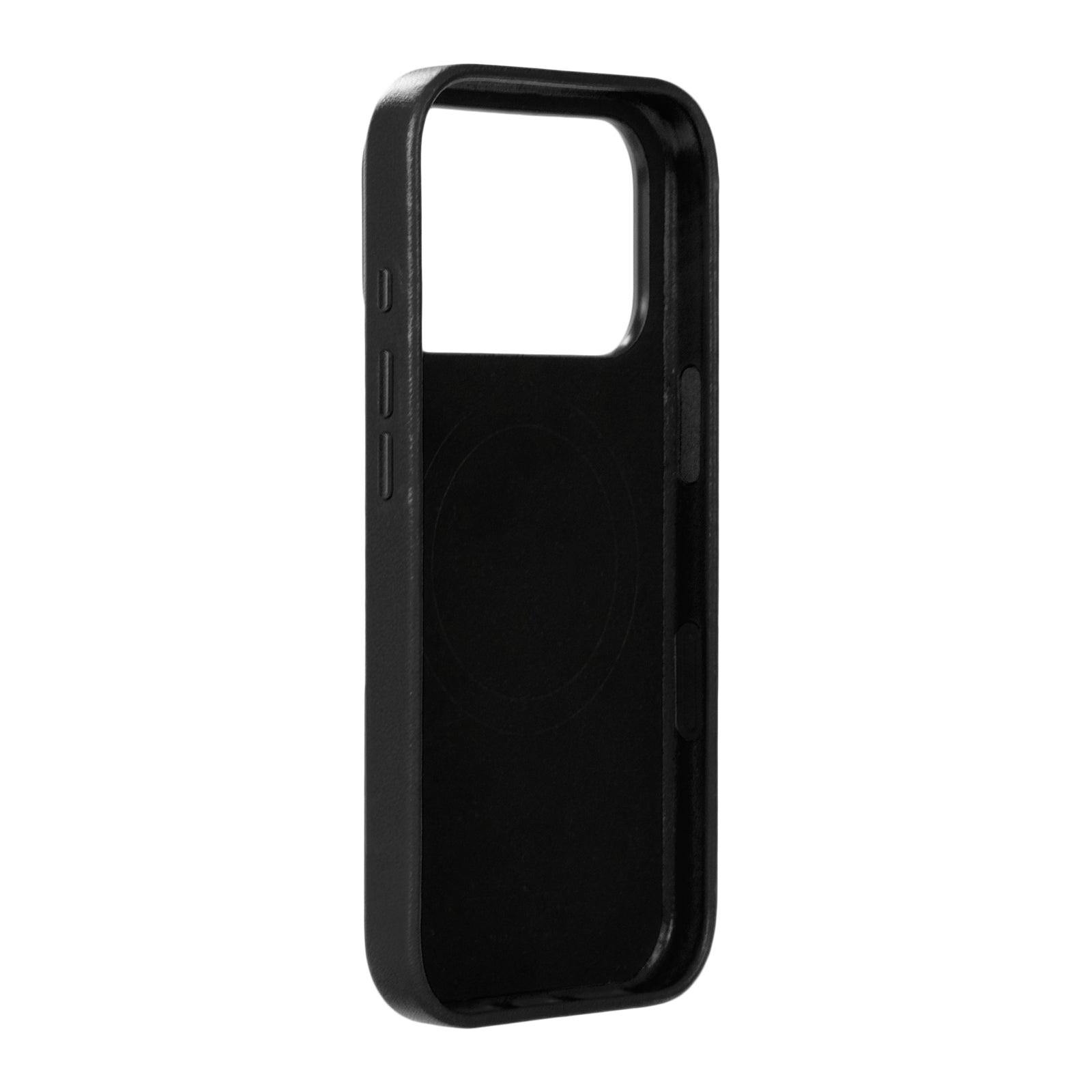 iPhone 17 Pro - Clop Magnetic Leather Case - Raven Black