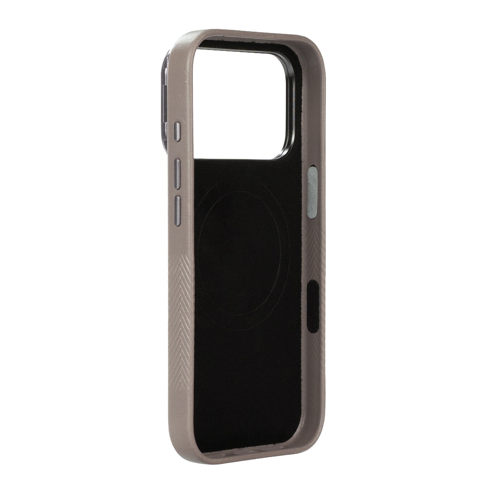 iPhone 17 Pro - Herring Magnetic Stand Leather Case - Cement Gray