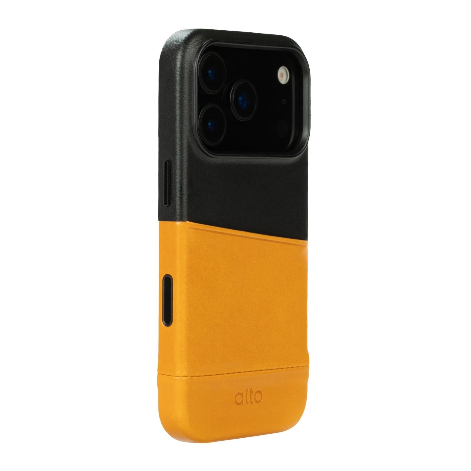 iPhone 17 Pro - Metro Leather Wallet Case - Caramel brown/Raven black