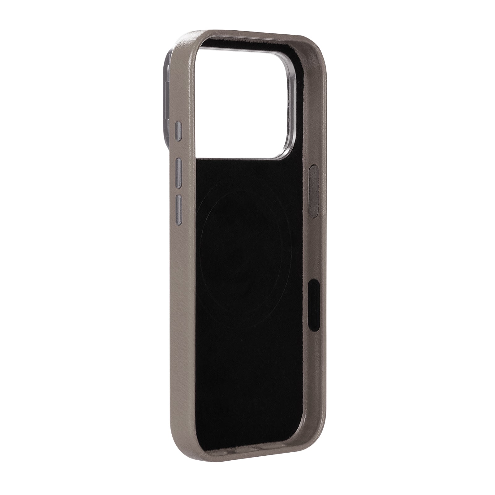 iPhone 17 Pro - Uplop Magnetic Stand Leather Case - Cement Gray