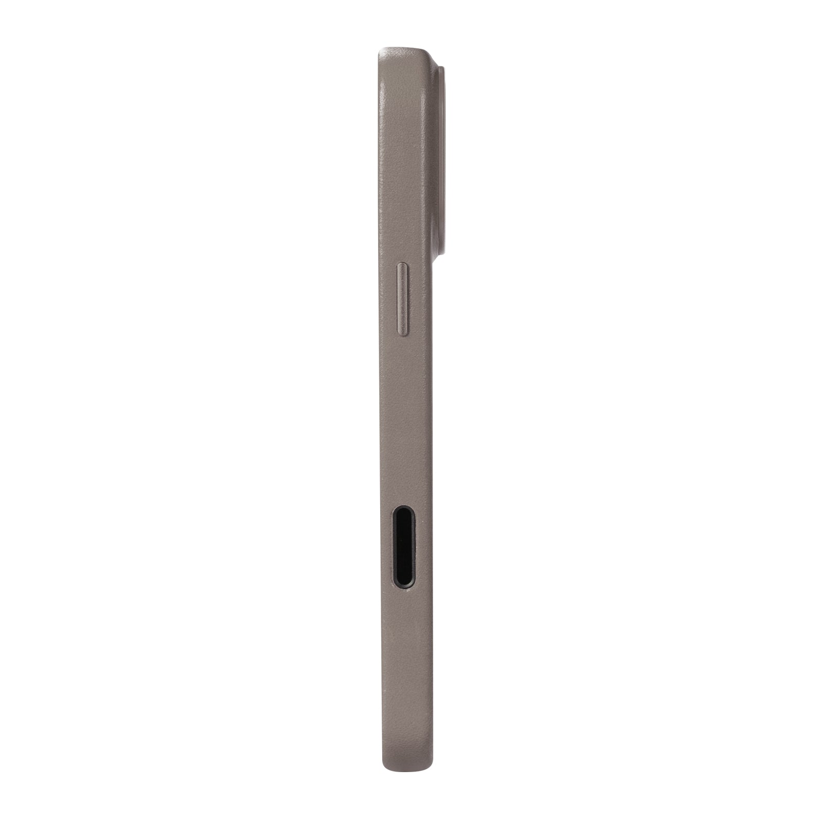 iPhone 17 Pro Max - Clop Magnetic Leather Case - Cement Gray