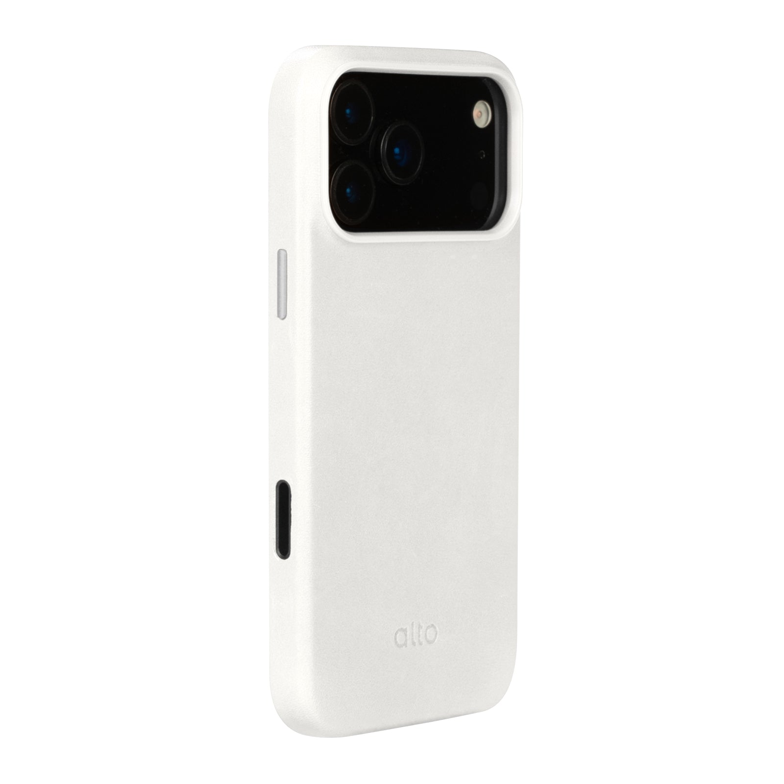iPhone 17 Pro Max - Clop Magnetic Leather Case - Forst White