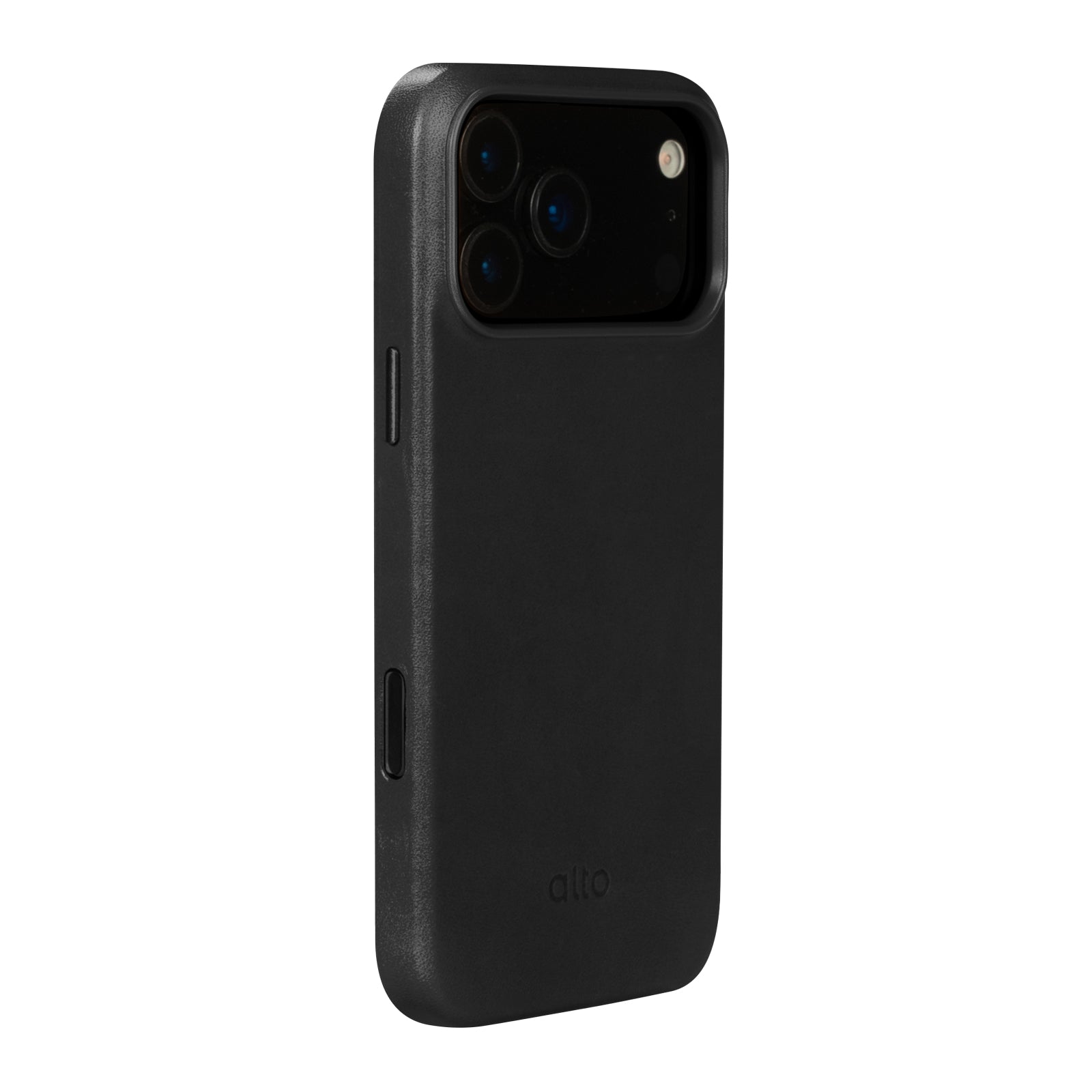 iPhone 17 Pro Max - Clop Magnetic Leather Case - Raven Black