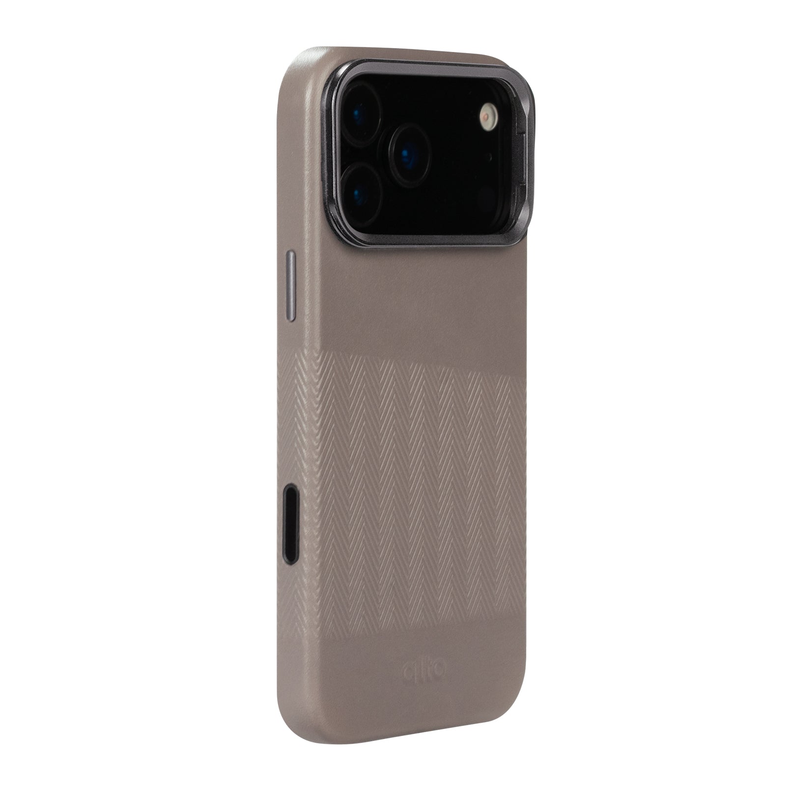 iPhone 17 Pro Max - Herring Magnetic Stand Leather Case - Cement Gray