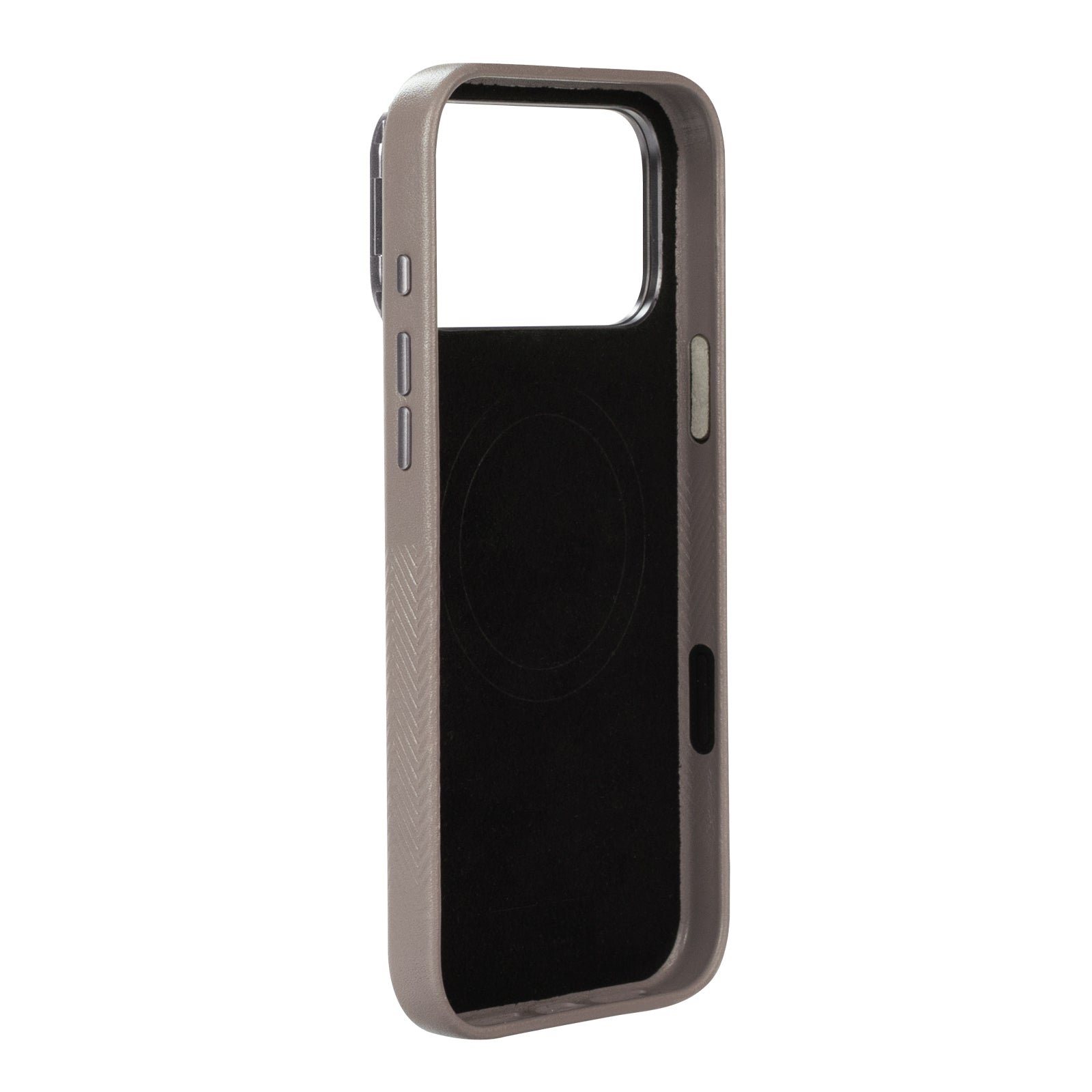 iPhone 17 Pro Max - Herring Magnetic Stand Leather Case - Cement Gray