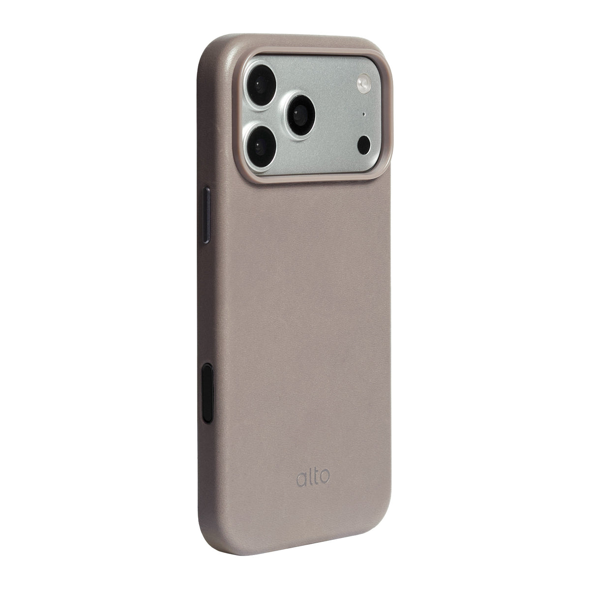 iPhone 18 Pro Max - Clop Magnetic Leather Case - Cement Gray