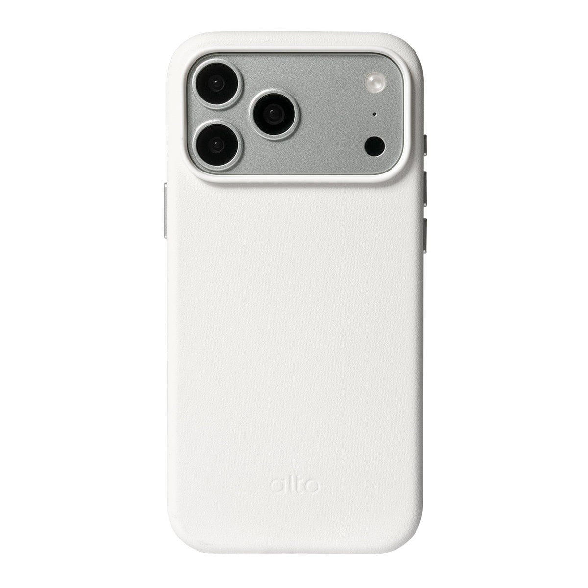 iPhone 18 Pro Max - Clop Magnetic Leather Case - Frost White