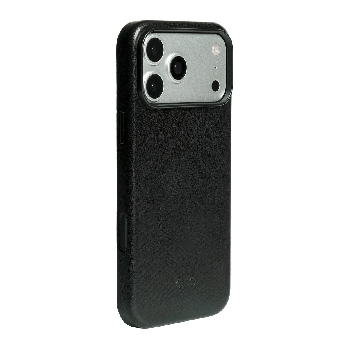 iPhone 18 Pro Max - Clop Magnetic Leather Case - Raven Black