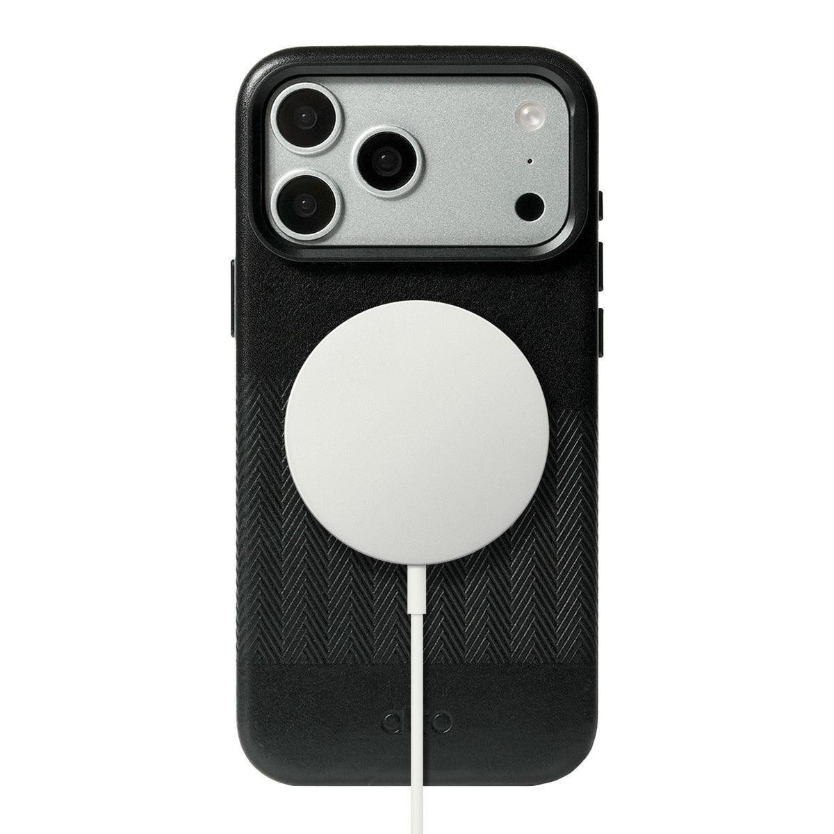 iPhone 18 Pro Max/17 Pro Max - Herring Magnetic Stand Leather Case - Raven Black