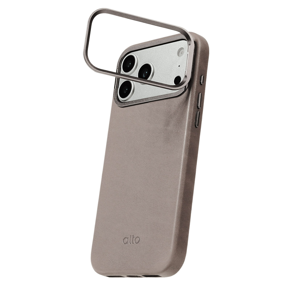 iPhone 18 Pro Max /17 Pro Max - Uplop Magnetic Stand Leather Case - Cement Gray
