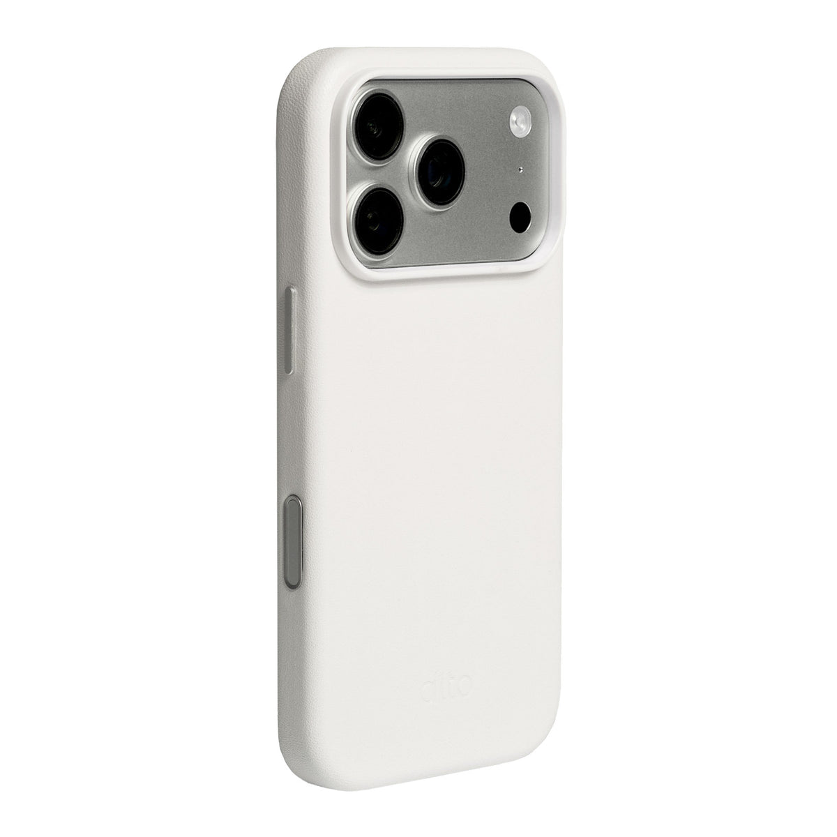 iPhone 18 Pro - Clop Magnetic Leather Case - Frost White